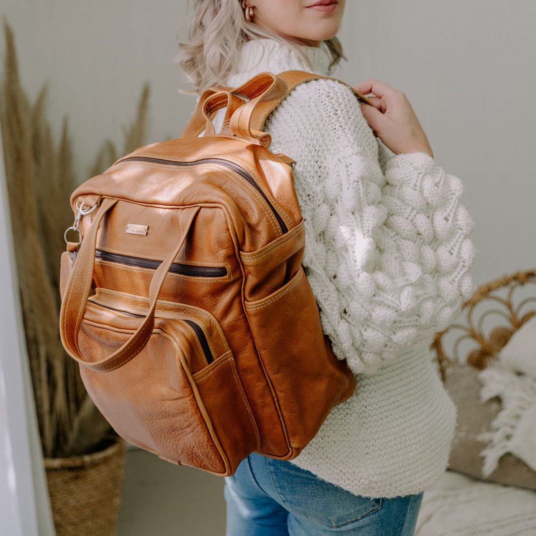 Bagury & Co. Genuine Leather Nappy Bag Combo