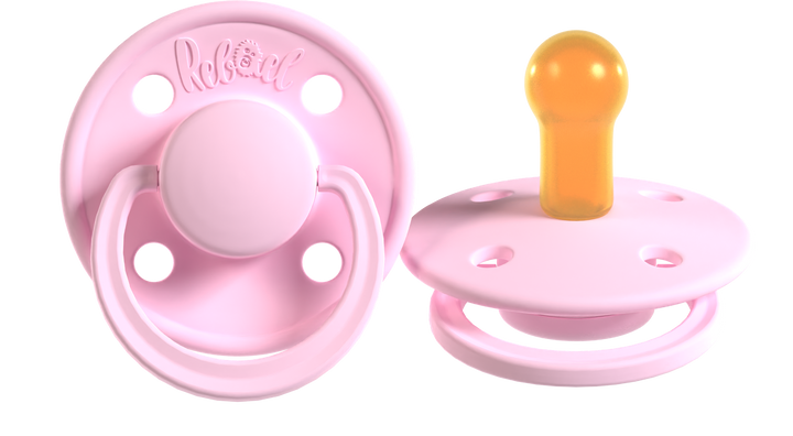 Rebael Mono Collection | Sweet Pink &amp; Champagne Pacifier Set