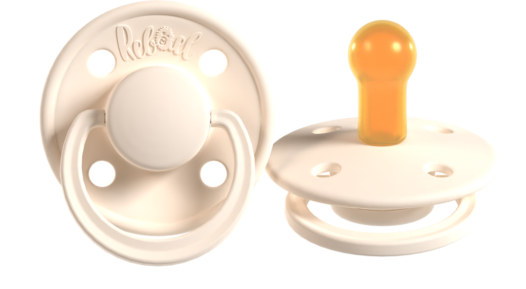 Rebael Mono Collection | Plum &amp; Champagne Pacifier Set