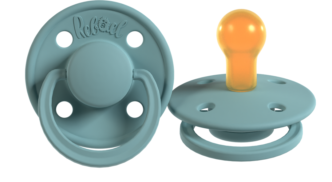 Rebael Mono Collection | Champagne &amp;  Powder Pacifier Set