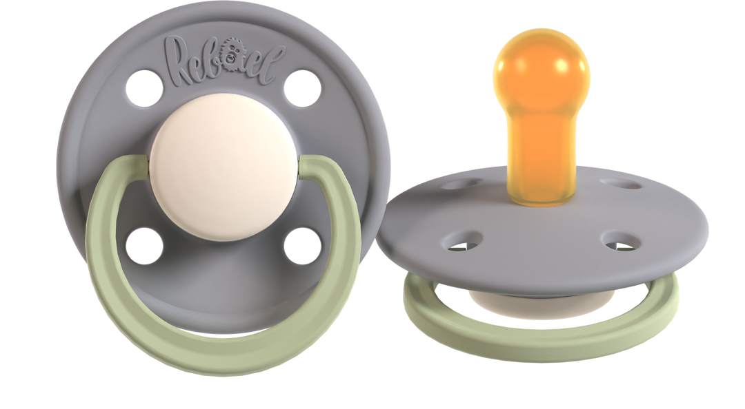 Rebael Fashion Collection | Stormy Pearly Dolphin &amp; Cloudy Pearly Pony Pacifier Set