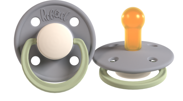 Rebael Fashion Collection | Stormy Pearly Dolphin &amp; Cloudy Pearly Pony Pacifier Set