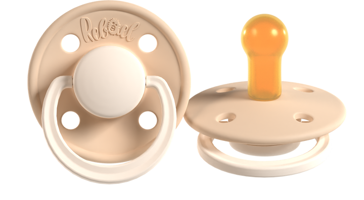 Rebael Fashion Collection | Dusty Pearly Mouse &amp; Frosty Pearly Lion - Pacifier Set