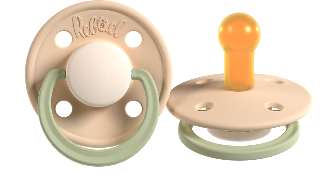 Rebael Fashion Collection | Cloudy Pearly Lion &amp; Dusty Pearly Dolphin Pacifier Set