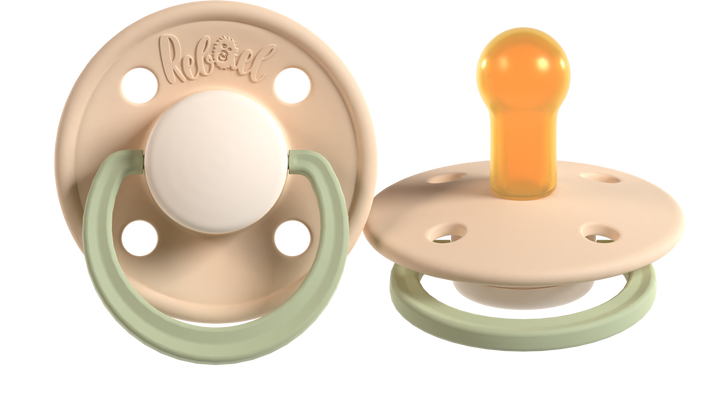 Rebael Fashion Collection | Cloudy Pearly Lion &amp; Dusty Pearly Dolphin Pacifier Set