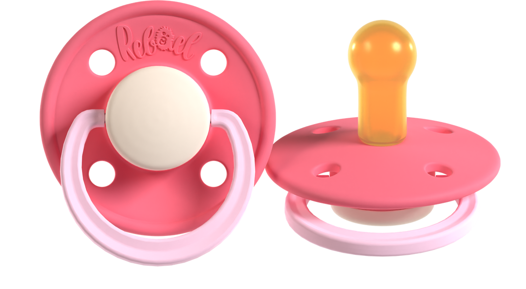 Rebael Fashion Collection | Hot Pearly Flamingo &amp; Rising Pearly Lobster Pacifier Set