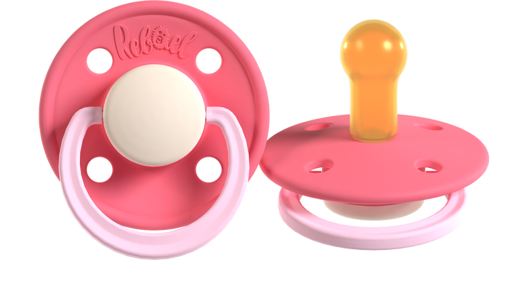 Rebael Fashion Collection | Hot Pearly Flamingo &amp; Rising Pearly Lobster Pacifier Set