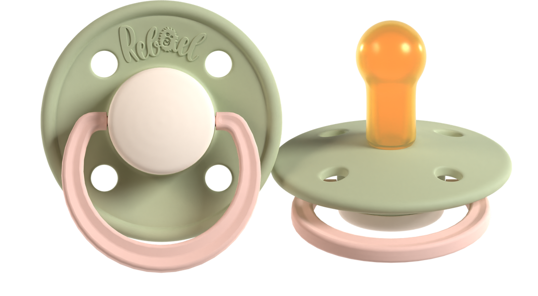 Rebael Fashion Collection | Cloudy Pearly Poodle &amp; Tornado Pearly Dolphin Pacifier Set