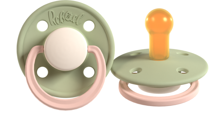 Rebael Fashion Collection | Cloudy Pearly Poodle &amp; Tornado Pearly Dolphin Pacifier Set