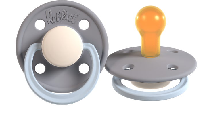 Rebael Fashion Collection | Pearly Elephant &amp; Cold White Pacifier Set