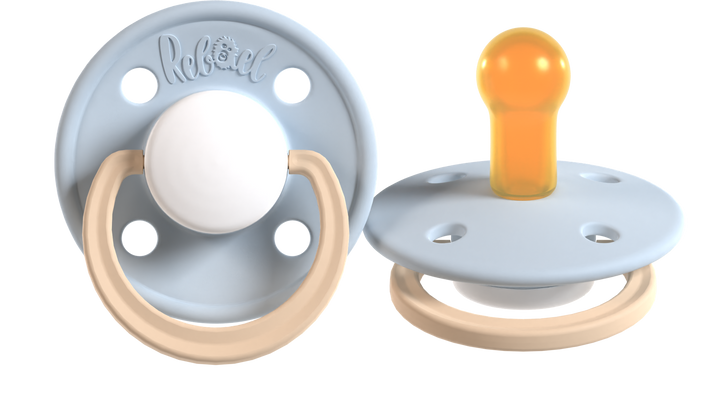 Rebael Fashion Collection | Cold Pearly Lion &amp; Dusty Pearly Elephant - Pacifier Set