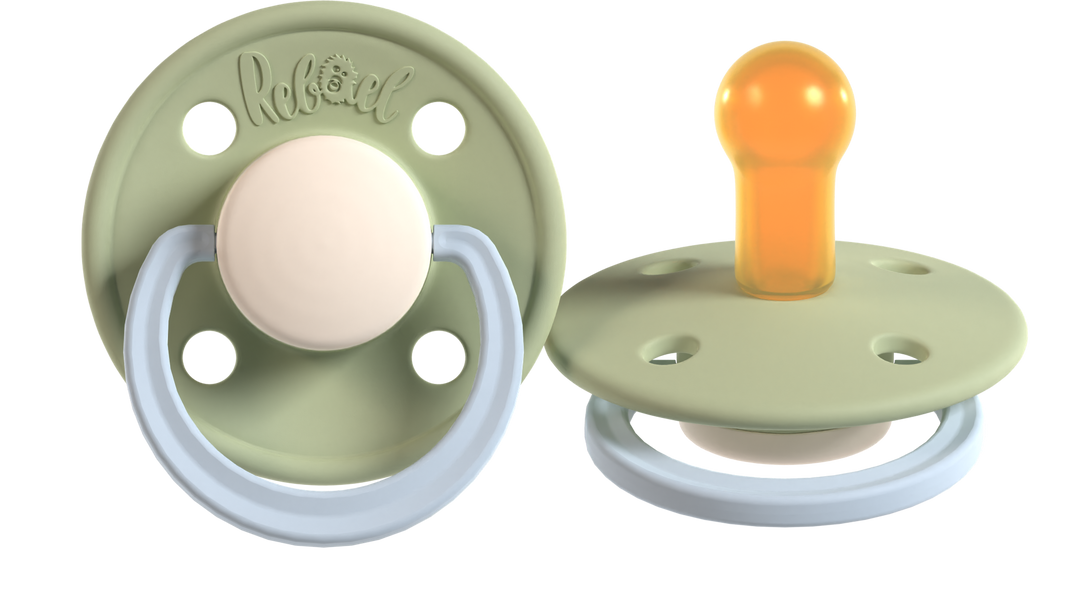 Rebael Fashion Collection | Cold Pearly Dolphin &amp; Cloudy Pearly Elephant Pacifier Set