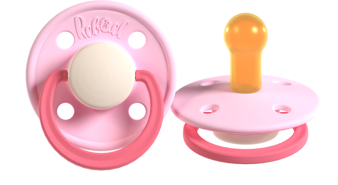 Rebael Fashion Collection | Hot Pearly Flamingo &amp; Rising Pearly Lobster Pacifier Set