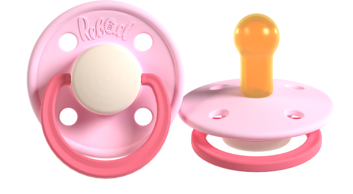 Rebael Fashion Collection | Hot Pearly Flamingo &amp; Rising Pearly Lobster Pacifier Set