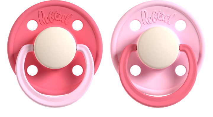 Rebael Fashion Collection | Hot Pearly Flamingo &amp; Rising Pearly Lobster Pacifier Set