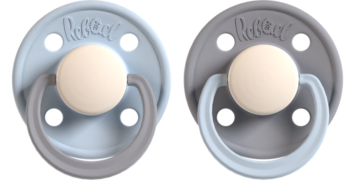 Rebael Fashion Collection | Pearly Elephant &amp; Cold White Pacifier Set