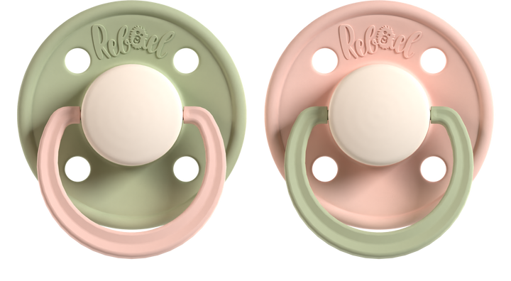 Rebael Fashion Collection | Cloudy Pearly Poodle &amp; Tornado Pearly Dolphin Pacifier Set