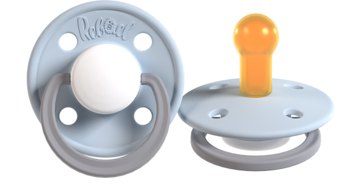 Rebael Fashion Collection | Cold White Pony &amp; Snowy Sky Pony Pacifier Set