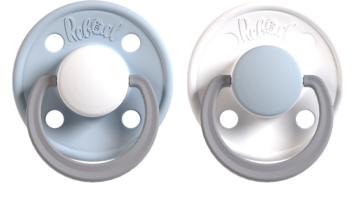 Rebael Fashion Collection | Cold White Pony &amp; Snowy Sky Pony Pacifier Set
