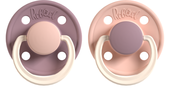 Rebael Fashion Collection | Misty Soft Mouse &amp; Tornado Plum Mouse Pacifier Set