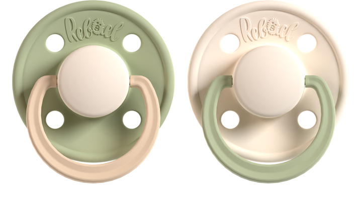 Rebael Fashion | Cloudy Pearly Lion &amp; Frosty Pearly Dolphin Pacifier Set