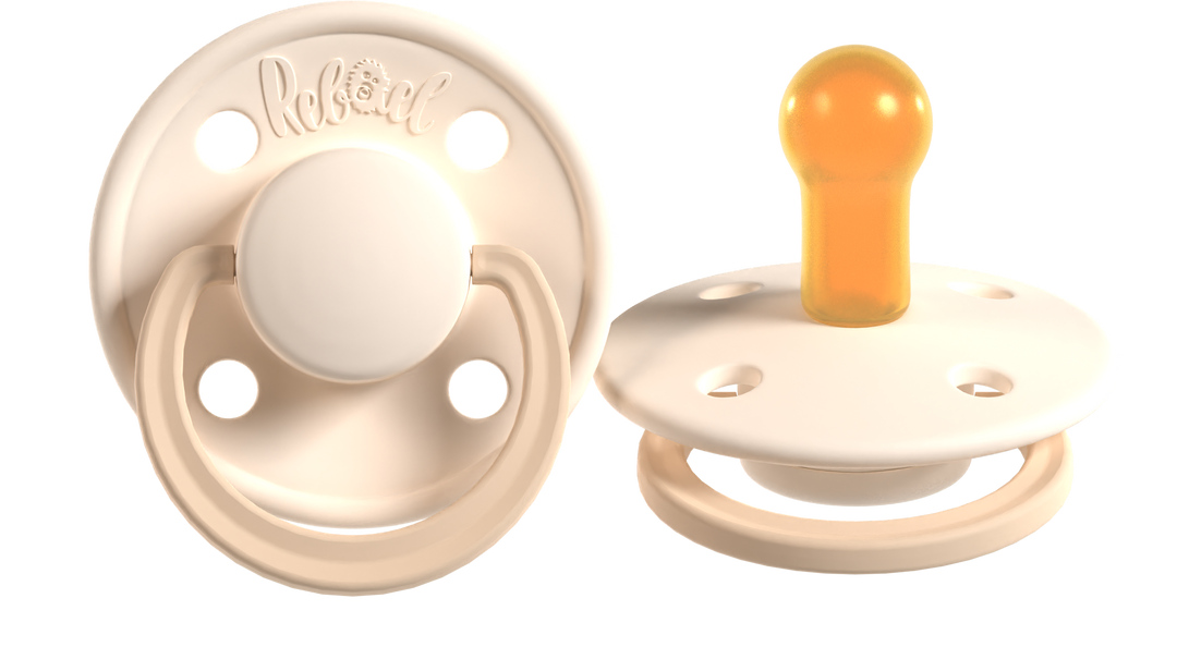 Rebael Fashion Collection | Dusty Pearly Mouse &amp; Frosty Pearly Lion - Pacifier Set