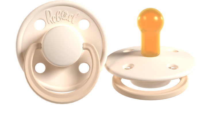 Rebael Fashion Collection | Dusty Pearly Mouse &amp; Frosty Pearly Lion - Pacifier Set