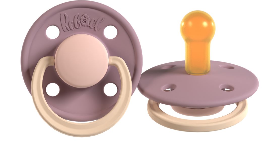Rebael Fashion Collection | Misty Soft Mouse &amp; Tornado Plum Mouse Pacifier Set
