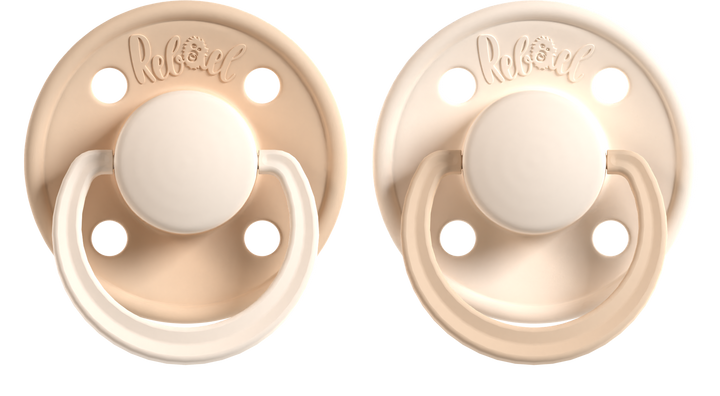 Rebael Fashion Collection | Dusty Pearly Mouse &amp; Frosty Pearly Lion - Pacifier Set