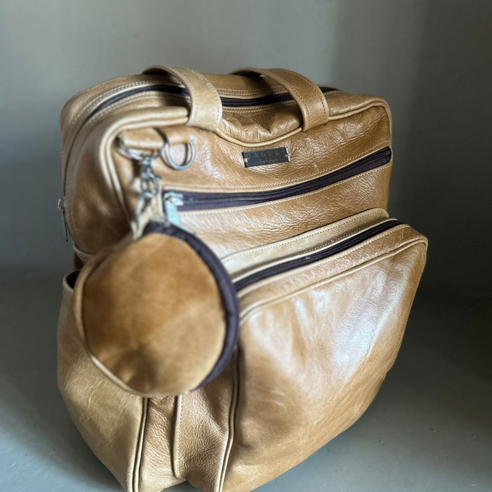 Genuine leather nappy cheap bag