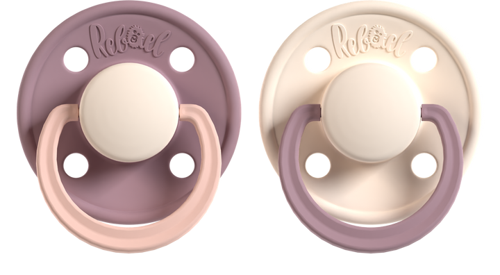 Rebael Fashion Collection | Misty Pearly Poodle &amp; Frosty Pearly Rhino Pacifier Set