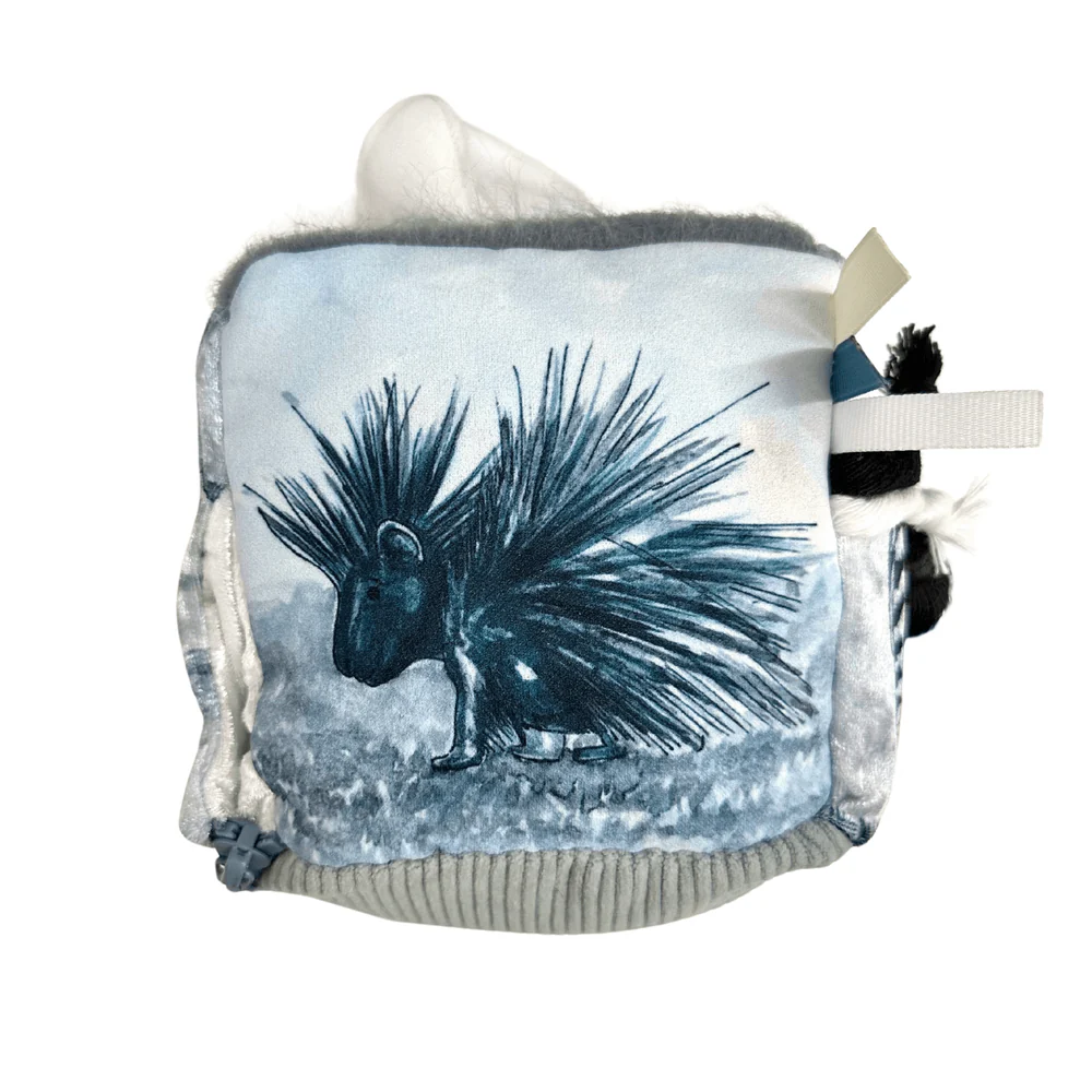 Curious Kudu Sensory Cube | Monochrome